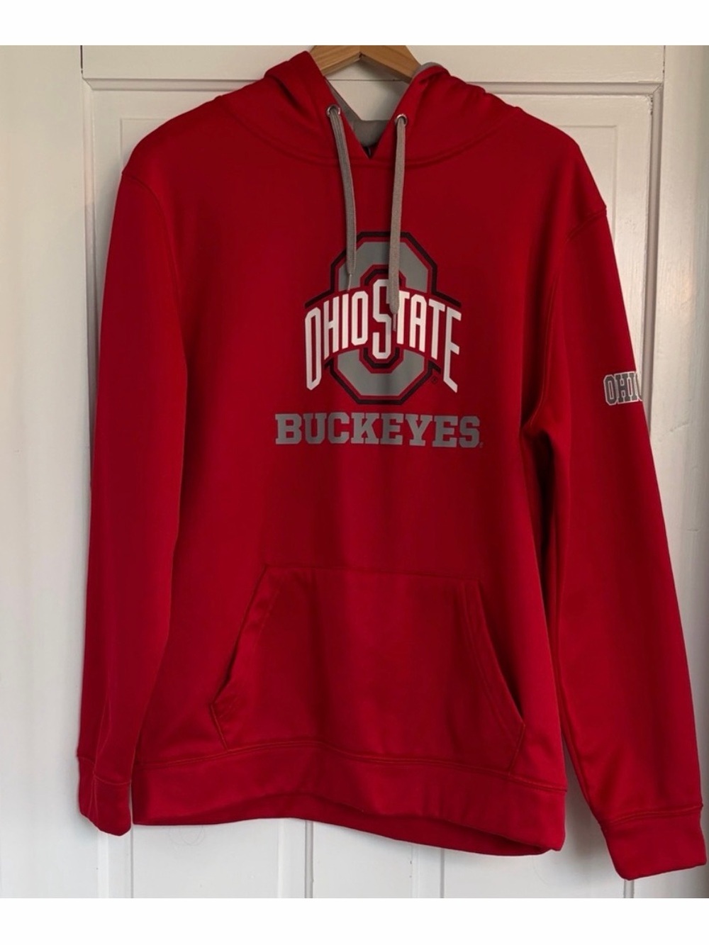 Colosseum Red Ohio State Buckeyes Crewneck Hoodie Size Large